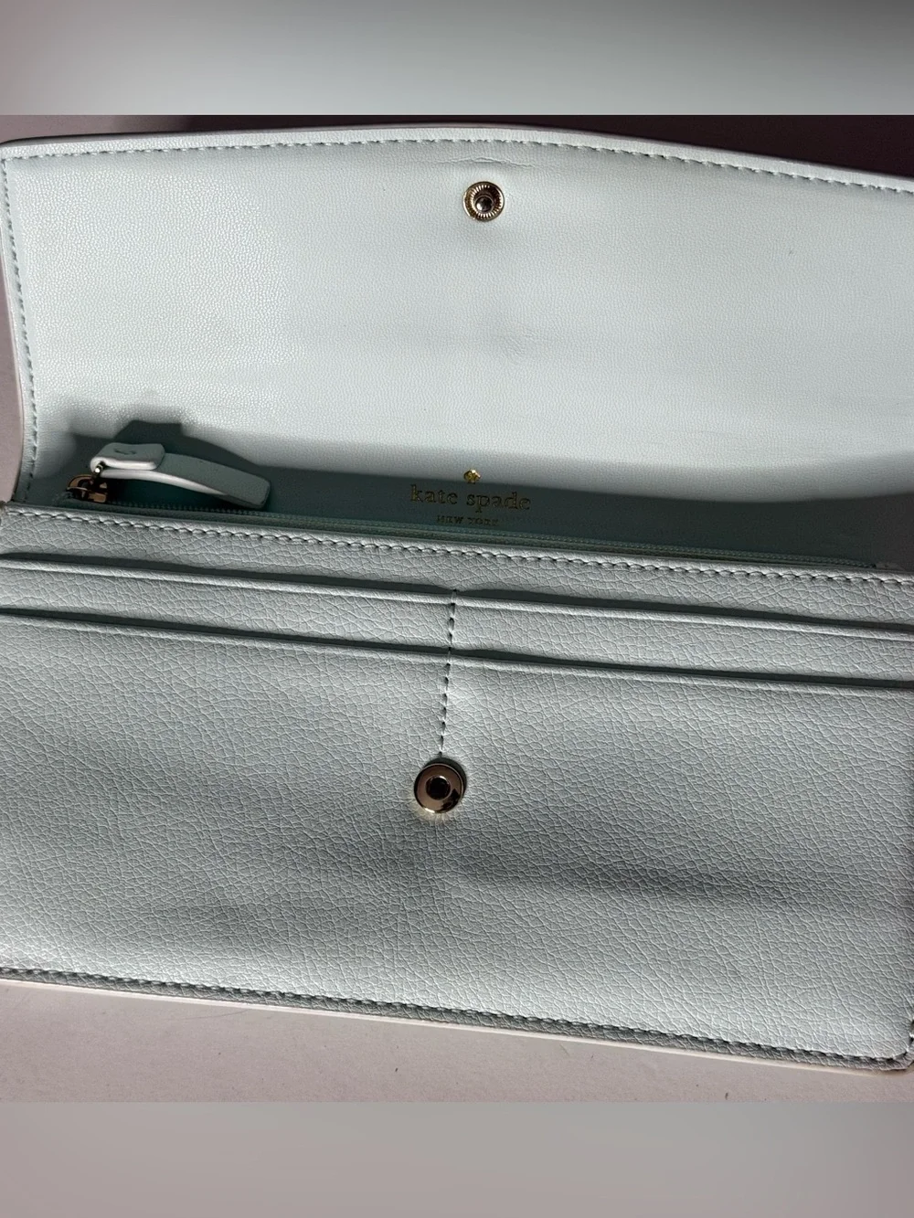 Kate Spade  Light Blue Leather Continental Wallet